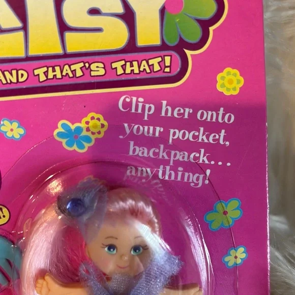 Flatsy Posable Doll with Comb - Pink and Blue - Picture 3 of 6